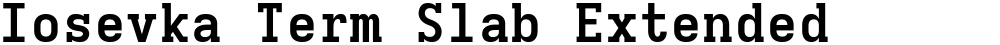 Iosevka Term Slab Extended