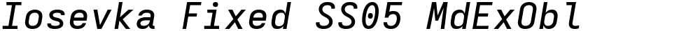 Iosevka Fixed SS05 MdExObl