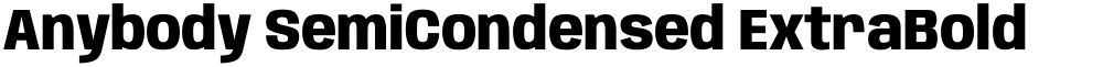 Anybody SemiCondensed ExtraBold