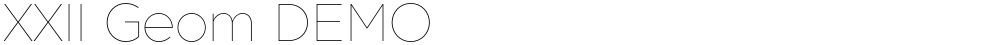 XXII Geom DEMO